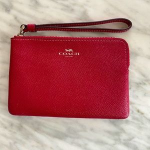 Coach Corner Zip Wristlet